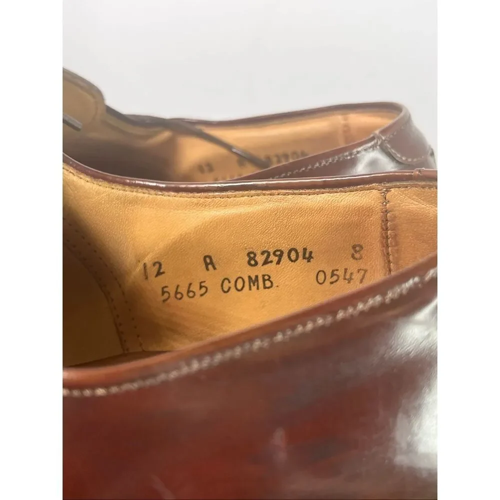Allen Edmonds Park Avenue Cap Toe Oxfords Men’s 12 A Narrow Brown Leather Dress